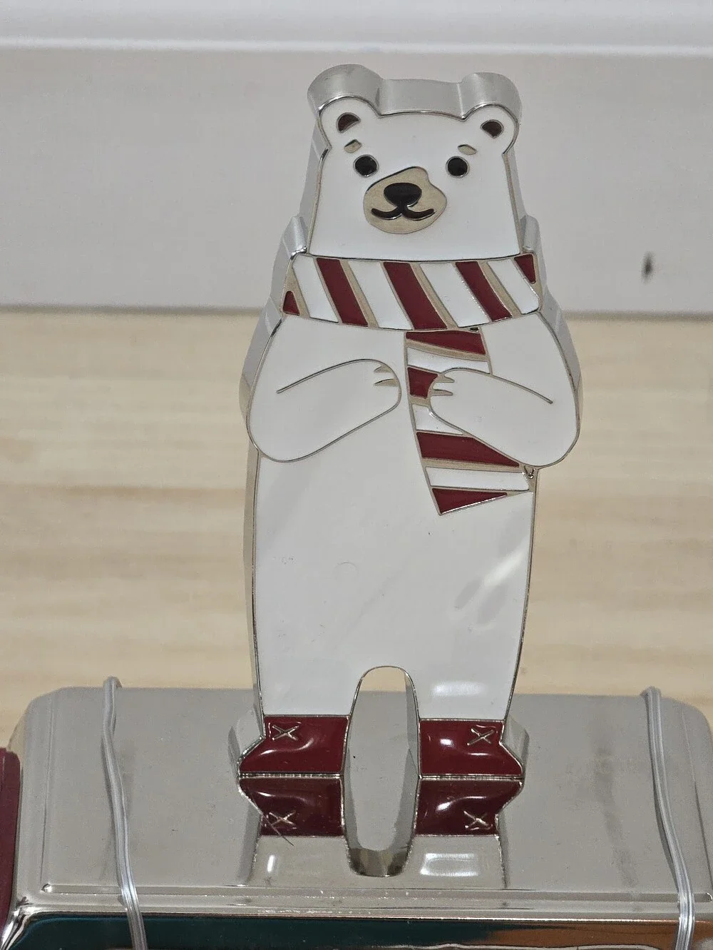 New Holiday Stocking Holders Set - Gingerbread, Polar Bear, Reindeer (Set of 3)